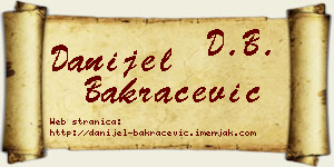 Danijel Bakračević vizit kartica